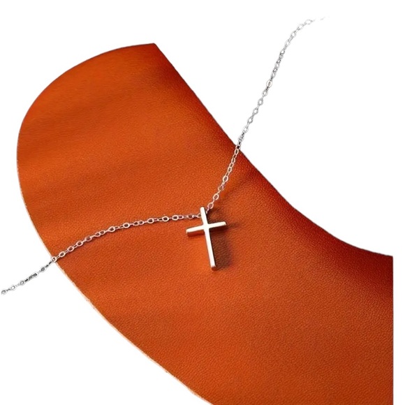 Silver Thick Style Cross Pendant Necklace - Picture 3 of 6